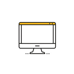 Fototapete - A simple computer screen on a clean background.
