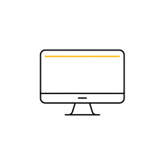 Fototapete - A simple image of a modern desktop computer.