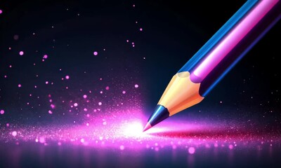 Poster - Vibrant pencil trail