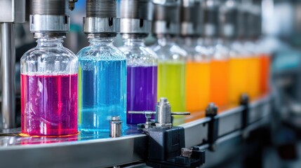 Aufkleber - High-speed bottle filling machine dispensing beverages with accuracy