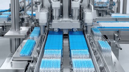 Poster - Robotic pouch aligner preparing rows of filled pouches for retort chamber loading