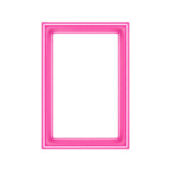 Aufkleber - Vibrant pink frame with a sleek design offers a modern touch, perfect for highlighting content or adding a splash of color to design projects with a transparent background.