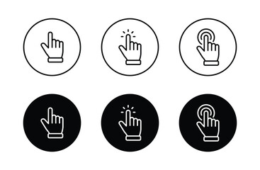 Poster - Hand pointer icons. Pointer click icon vector	