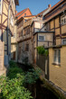Old town view with traditional German architecture in Quedlinburg
