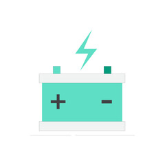 Poster - Modern battery icon design for power and energy concepts