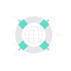 Poster - Business support icon representing assistance guidance and professional help services