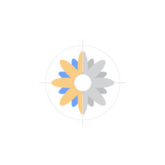 Poster - Modern and clean icon set illustration with abstract shapes and geometric elements