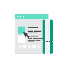 Poster - Modern reservation icon with booking and calendar elements