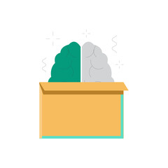 Poster - Conceptual thinking and idea generation icon representing innovation and insight