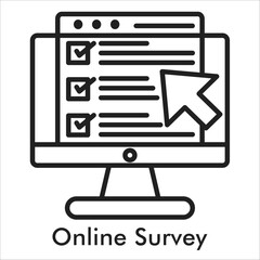 Online Survey Outline Icon
