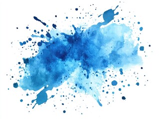 Fototapete - Abstract watercolor splash in shades of blue (4)