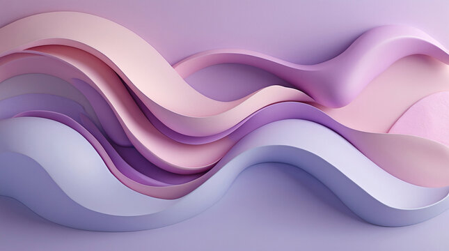 pastel pink purple and lilac colored abstract 3d wavy gypsum wall texture background for stylish modern design mockup 3d abstract wallpaper background