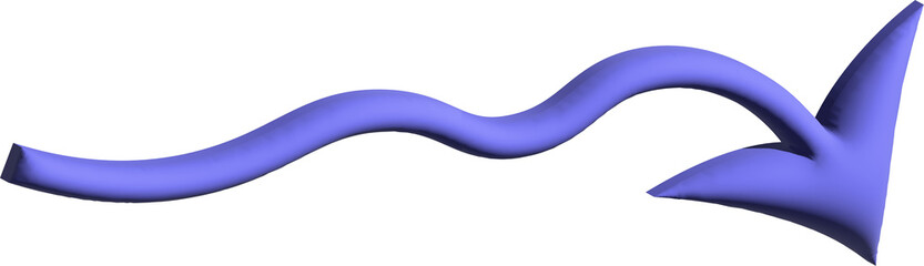 Poster - Abstract flowing purple arrow shape with a smooth curved path and sharp point