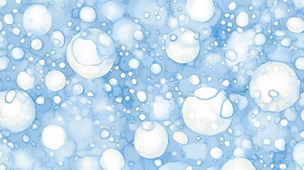 Poster - Abstract Blue Bubbles Pattern on Water Background for Design or Background Use
