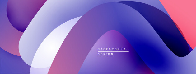Poster - Abstract fluid shapes, vibrant purple hues, smooth gradients. Modern design element for backgrounds, presentations. Minimalist aesthetic.
