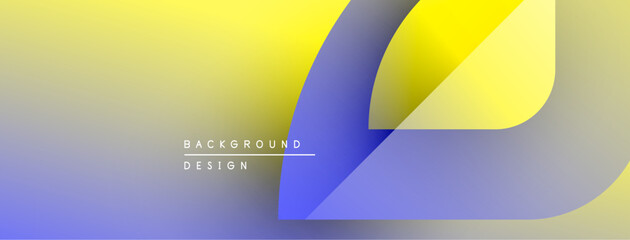 Poster - Abstract gradient background. Yellow, purple hues blend smoothly. Minimalist design features text background design. Modern aesthetic.