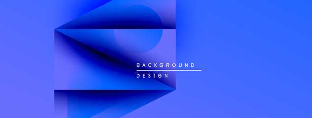 Aufkleber - Abstract blue gradient design. Overlapping layers create depth, modern aesthetic. Text reads background design. Simple, clean composition.