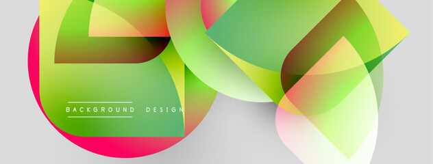 Aufkleber - Abstract dynamic lines, vibrant colors blend. Modern design elements create fluid shapes, smooth gradients. Background suggests energy, movement.