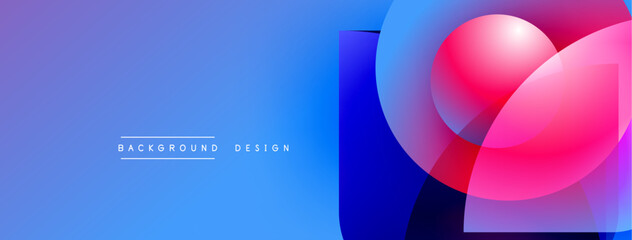 Aufkleber - Abstract blue purple design. Overlapping circles create modern visual effect. Text reads background design. Simple, clean aesthetic.