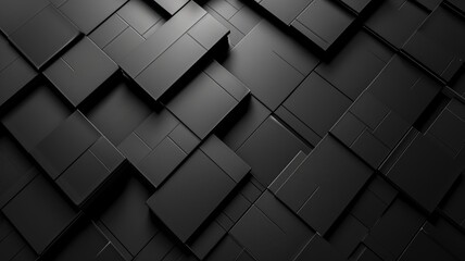 Fototapete - Abstract picture of black geometric texture graphic with minimal, monochrome style design. Modern art present about the seamless pattern textiles perfect for creative background and wallpaper. AIG53.