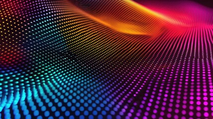 Fototapete - 3D abstract mesh fabric with pink and blue waves. Textured and fluid design. Background image of red and blue gradient color with flowing fabric pattern background. Liquid texture design. AIG51.
