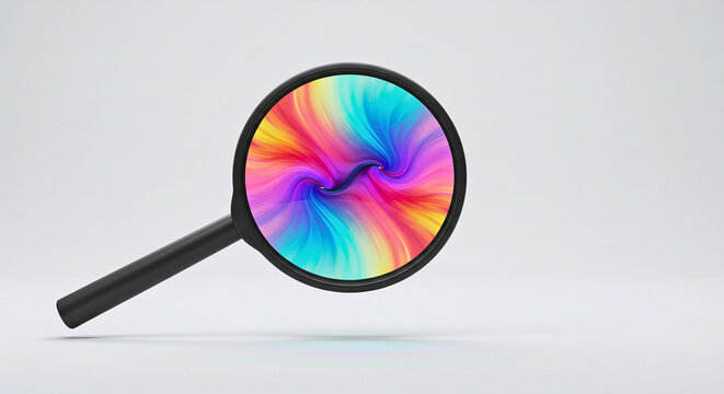 Abstract Rainbow Swirl Magnified Colorful Artistic Visualization