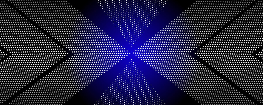 3D blue techno abstract background overlap layer on dark space with glowing dots shape decoration. Modern graphic design element dotted line style concept for banners, flyer, card, or brochure cover.