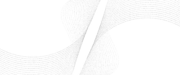 Poster - Vector flowing particles curve lines element wave with future technology concept
