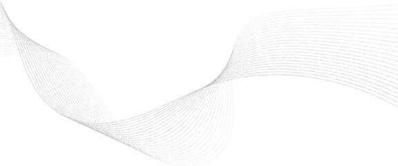 Poster - Vector technology abstract lines on white background with flowing particles future technology concept
