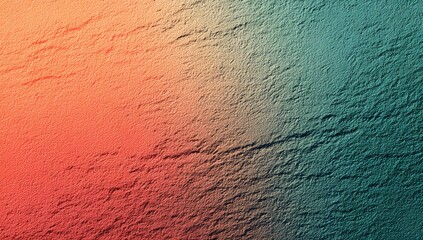 Fototapete - 
Abstract gradient background with a grainy texture, soft orange and teal colors, a grainy noise effect, a grain filter, a grain texture, a grainy gradient,