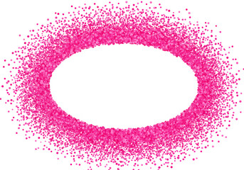 Poster - A sparkling pink oval frame isolated on transparent background, ideal for adding a festive and decorative touch to various designs