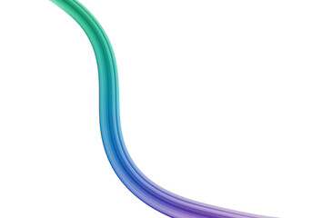Poster - A vibrant colorful gradient curve flows smoothly isolated on transparent background
