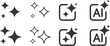 © NaheeD - Depiction of sparkle icons in varying styles and ai integration symbols