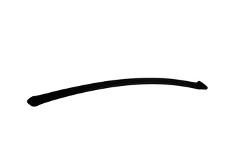 Poster - A simple black curved line is isolated on transparent background