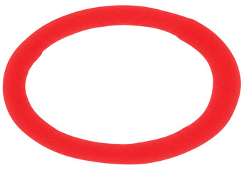 Poster - A simple red circle frame isolated on transparent background, creating a bold and clean graphic element for design purposes