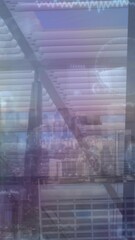 Poster - Animation of data processing over cityscape