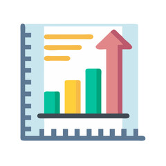 Poster - Stylized bar chart showing upward growth and trend