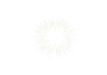 Poster - A brilliant white spark radiating outwards, isolated on transparent background, creating a dynamic burst of light