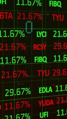 Poster - Animation of financial data processing over dark background