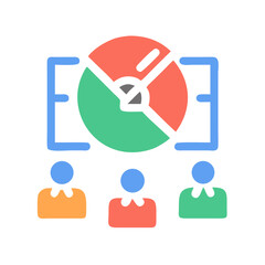 Poster - Infographic of pie chart connecting to team members