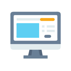 Poster - Illustration of a computer screen displaying website interface