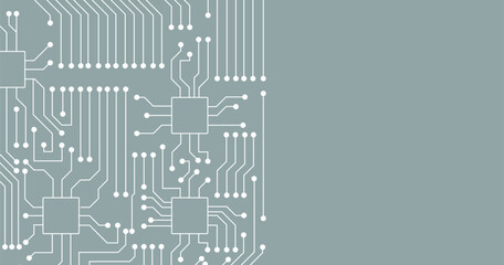 Poster - Circuit Board texture Background, seamless pattern. 