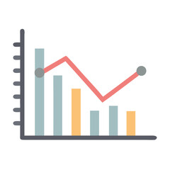 Poster - Simple bar graph with line displaying performance trends