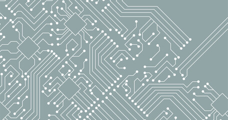Poster - Circuit Board texture Background, seamless pattern. 