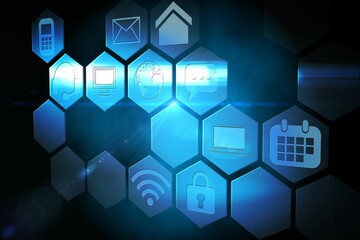 Poster - Futuristic technology interface
