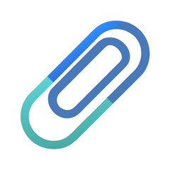 Aufkleber - Modern flat paperclip illustration on black background for concepts