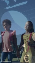 Poster - Animation of financial data processing over diverse school children