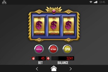 Fototapete - Slot Machine on mobile display