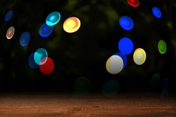 Poster - Shimmering light design over boards