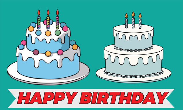 Happy birthday greeting vector design